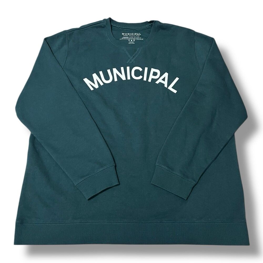 Municipal Sport Utility Gear Green Sweater Crewneck Sweatshirt Men’s Size XXL
